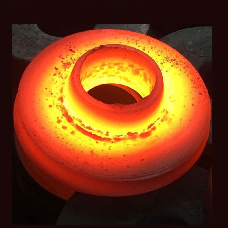 Hot forged metal ring